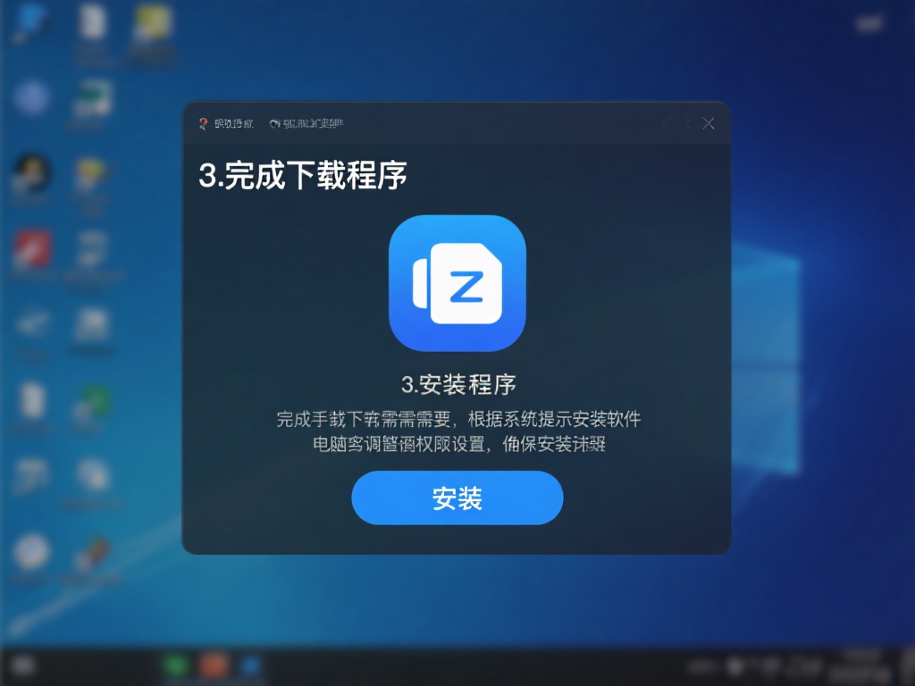 3.安装程序
完成下载后，根据系统提示安装软件。